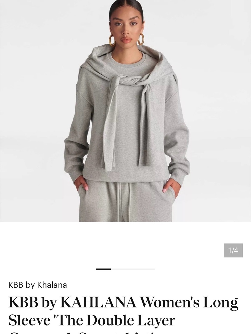 Target Light Gray Double-Layer Sweatshirt Hoodie